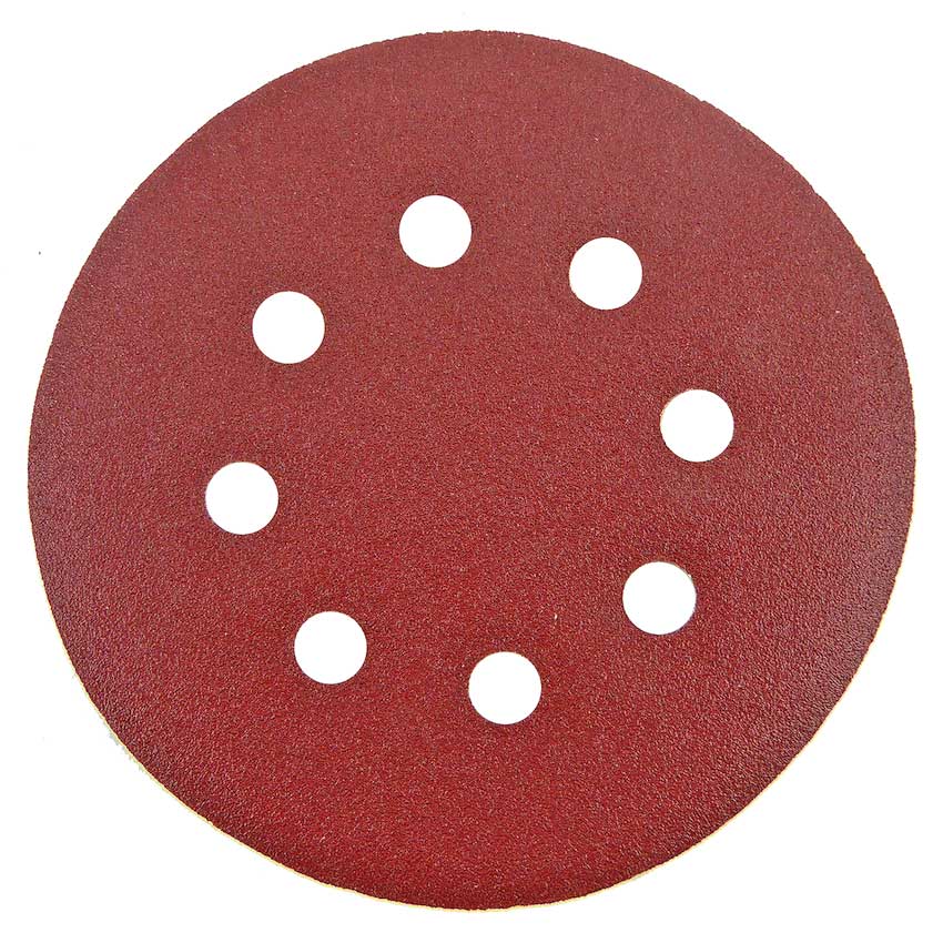 125mm Sanding Disc 120 Grit 8 Hole Trade Pack of 10